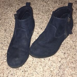 Suede Navy Boots